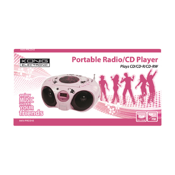HAV-PRCD15N Fm radio- / cd-speler roze Verpakking foto